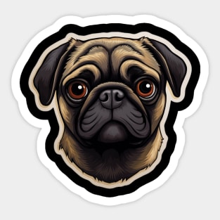 Cute Pug Dog - Dogs Pug Sticker